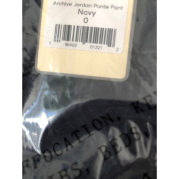 Marine Layer Archive Jordan Ponte Pant Straight Leg Navy Red White Stripe NWT 0 - Picture 9 of 9